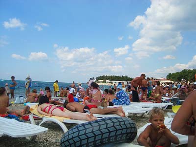 Центральный пляж в Дивноморске